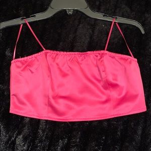 Hot pink silky Formal Bando
